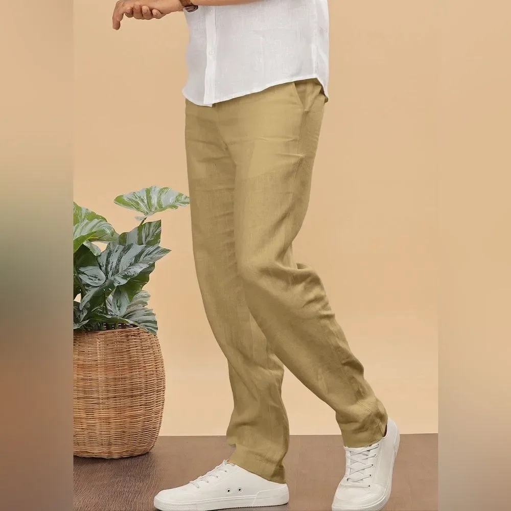 🔥Ike Behar Khaki Chinos for Men linen sz XXL New